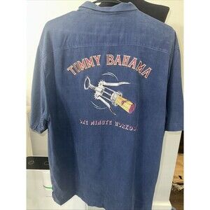 Tommy Bahama Mens Silk One Minute Workout Wine Hawaiian Button Shirt Size Large